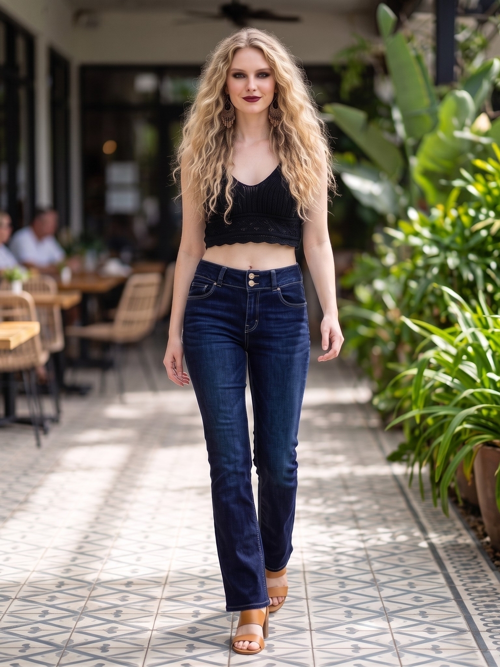 Boston Proper Dark Blue Straight-Leg Women’s Jeans